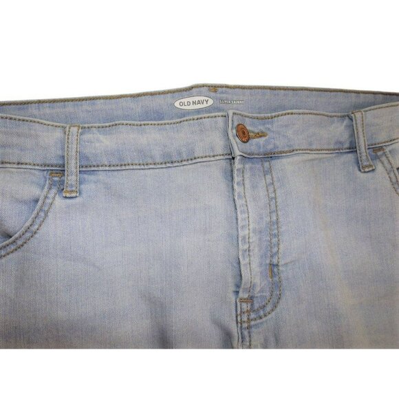 Old Navy Womens Jeans Light Blue Super Skinny Light Stretch Size 18    JH814 - Picture 4 of 4